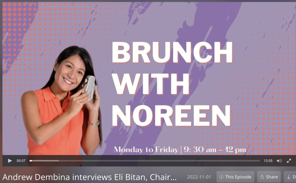 Brunch with Noreen - Andrew Dembina interviews -Eli Bitan